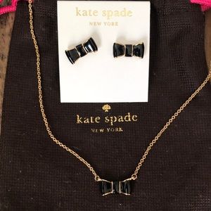Kate Spade Black bow set